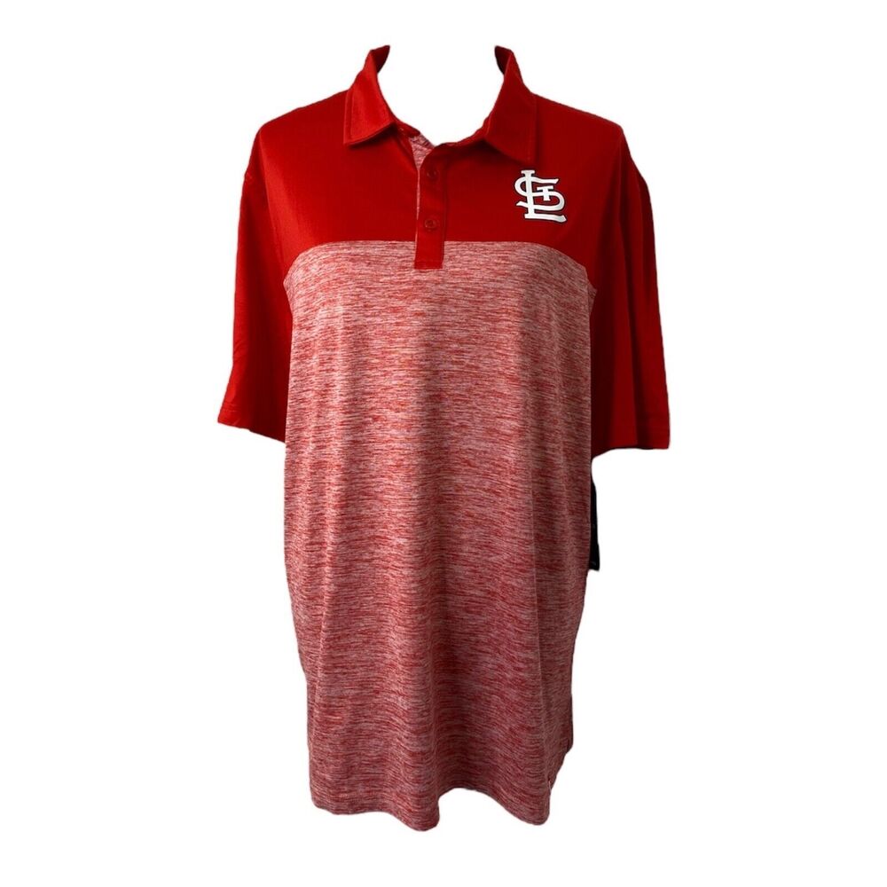 Fanatics St. Louis Cardinals Men’s Polo Shirt Red Short Sleeve Baseball Size XL